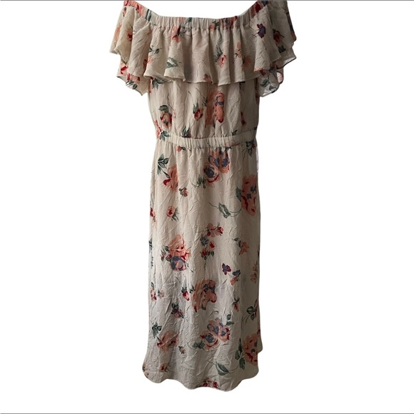 Lucky Brand | Off The Shoulder Boho Floral Dress | Multi - Picture 6 of 14